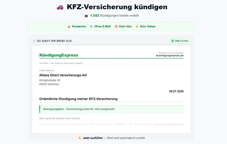 Formular Desktop – Vorschau